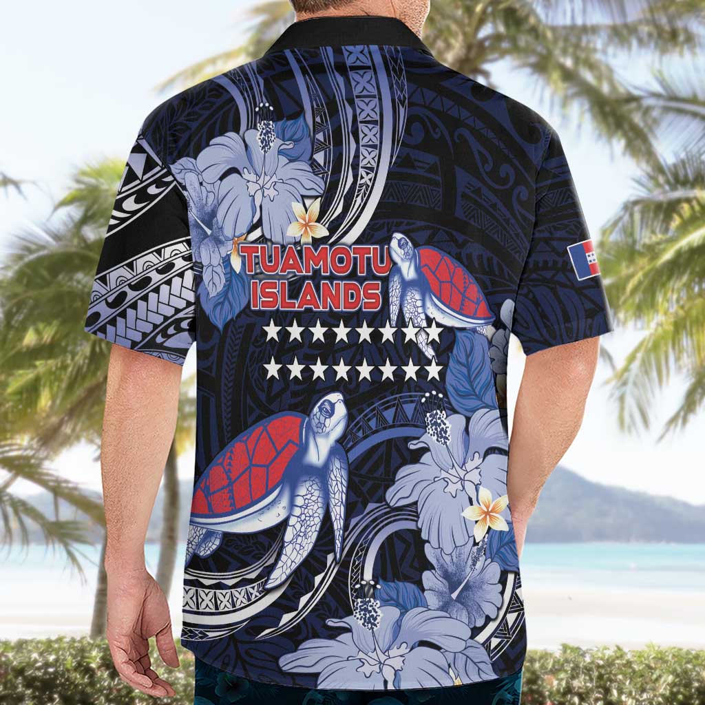 Tuamotu Islands Hawaiian Shirt Polynesian Pattern With Turtle