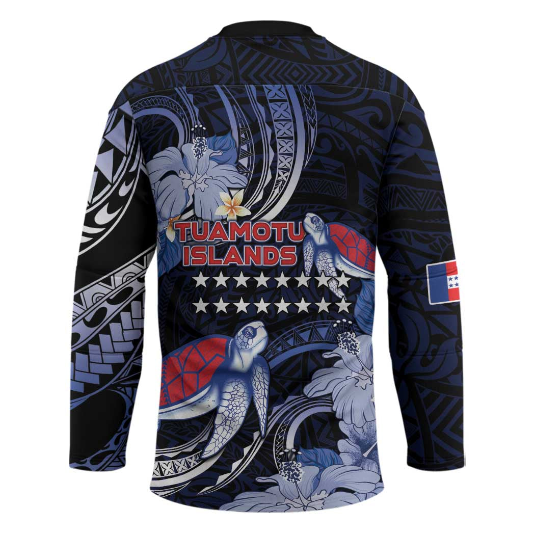 Tuamotu Islands Hockey Jersey Polynesian Pattern With Turtle LT05 - Polynesian Pride