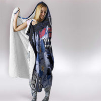Tuamotu Islands Hooded Blanket Polynesian Pattern With Turtle