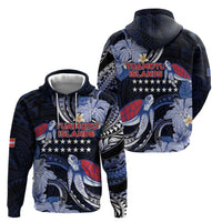 Tuamotu Islands Hoodie Polynesian Pattern With Turtle LT05 - Polynesian Pride