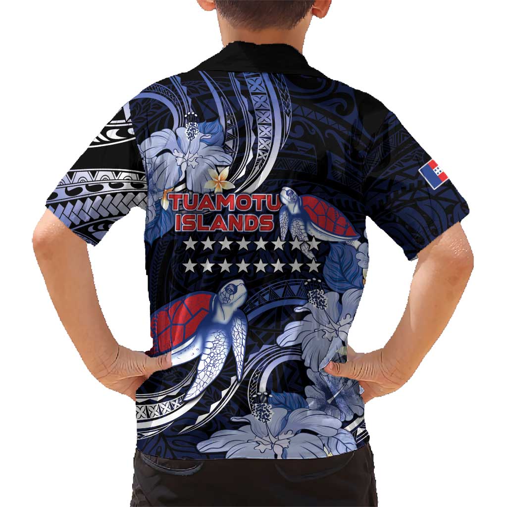 Tuamotu Islands Kid Hawaiian Shirt Polynesian Pattern With Turtle LT05 - Polynesian Pride