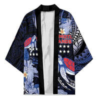 Tuamotu Islands Kimono Polynesian Pattern With Turtle LT05 Unisex Black - Polynesian Pride