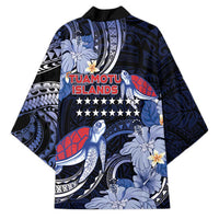 Tuamotu Islands Kimono Polynesian Pattern With Turtle LT05 - Polynesian Pride