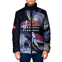 Tuamotu Islands Padded Jacket Polynesian Pattern With Turtle LT05 Men Black - Polynesian Pride