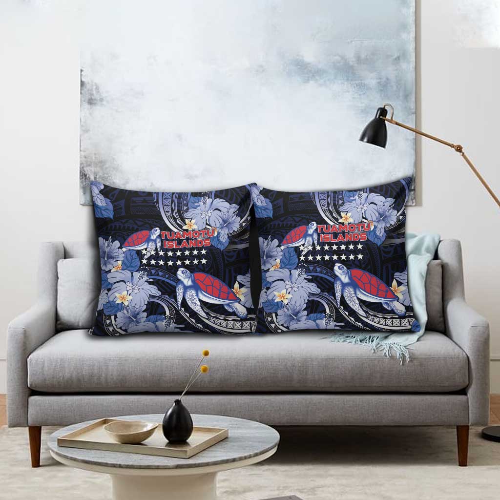 Tuamotu Islands Pillow Cover Polynesian Pattern With Turtle LT05 - Polynesian Pride
