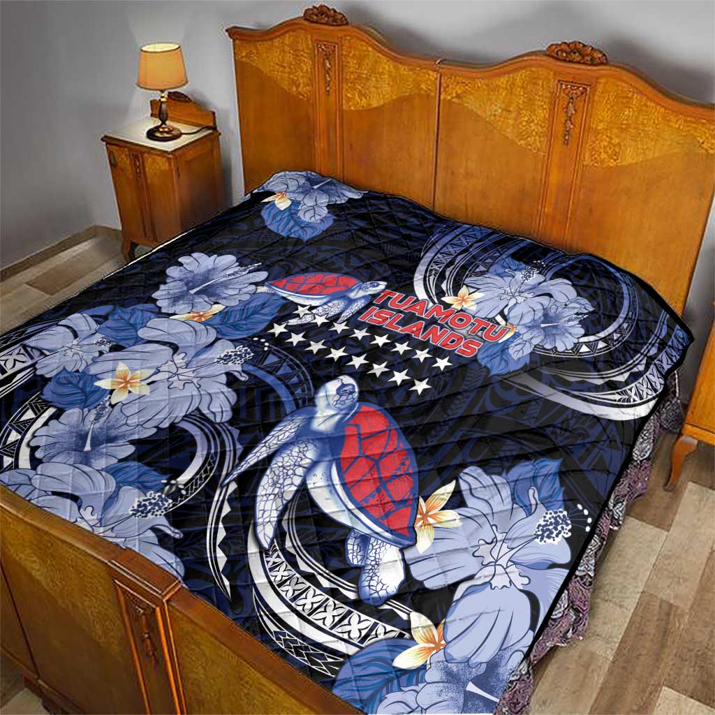 Tuamotu Islands Quilt Polynesian Pattern With Turtle