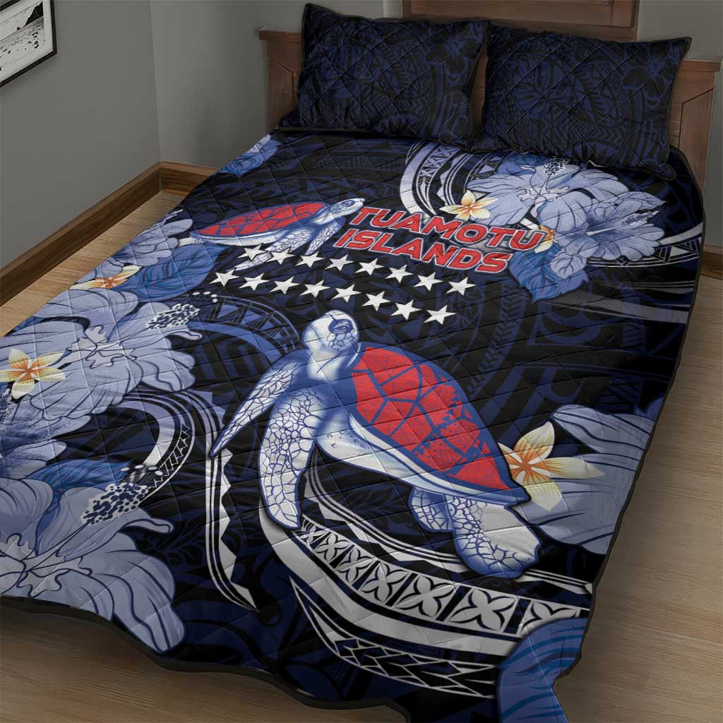 Tuamotu Islands Quilt Bed Set Polynesian Pattern With Turtle LT05 - Polynesian Pride