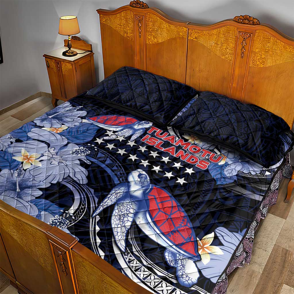 Tuamotu Islands Quilt Bed Set Polynesian Pattern With Turtle LT05 - Polynesian Pride