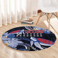 Tuamotu Islands Round Carpet Polynesian Pattern With Turtle LT05 - Polynesian Pride