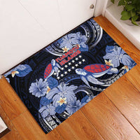 Tuamotu Islands Rubber Doormat Polynesian Pattern With Turtle LT05 - Polynesian Pride