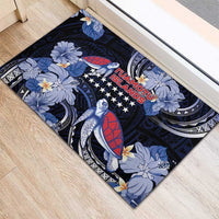 Tuamotu Islands Rubber Doormat Polynesian Pattern With Turtle LT05 - Polynesian Pride