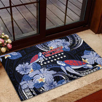 Tuamotu Islands Rubber Doormat Polynesian Pattern With Turtle LT05 - Polynesian Pride