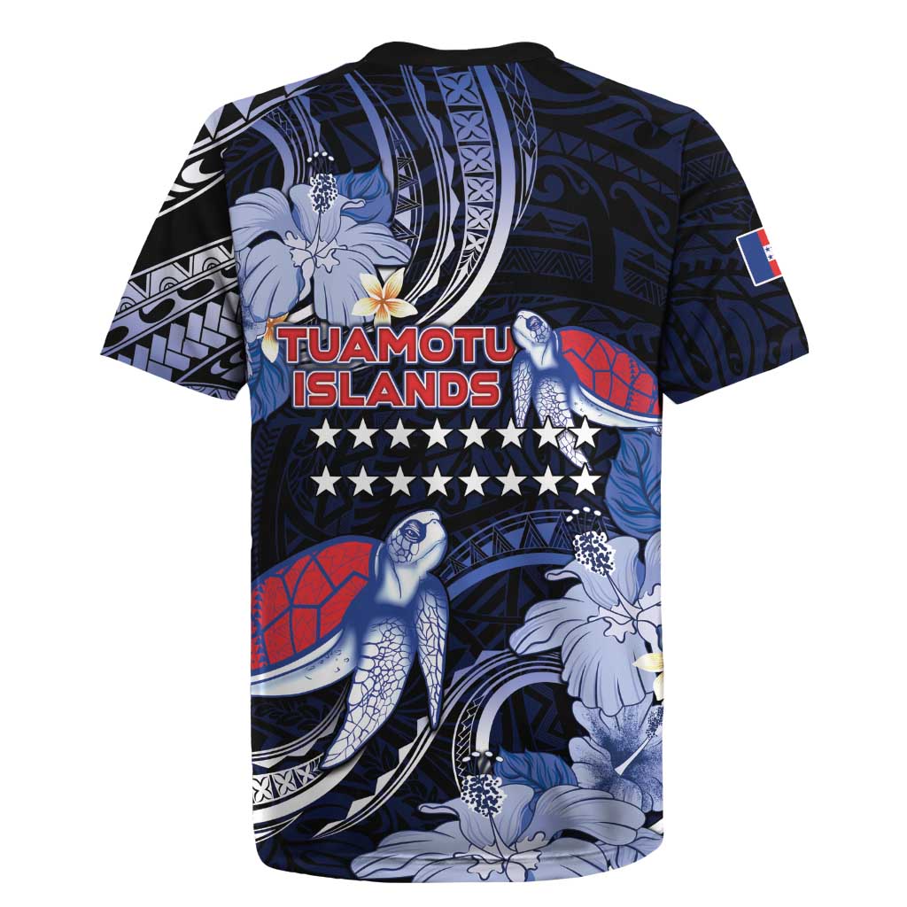 Tuamotu Islands Rugby Jersey Polynesian Pattern With Turtle