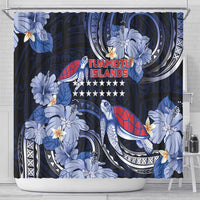 Tuamotu Islands Shower Curtain Polynesian Pattern With Turtle LT05 - Polynesian Pride
