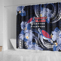 Tuamotu Islands Shower Curtain Polynesian Pattern With Turtle LT05 - Polynesian Pride