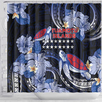 Tuamotu Islands Shower Curtain Polynesian Pattern With Turtle LT05 - Polynesian Pride