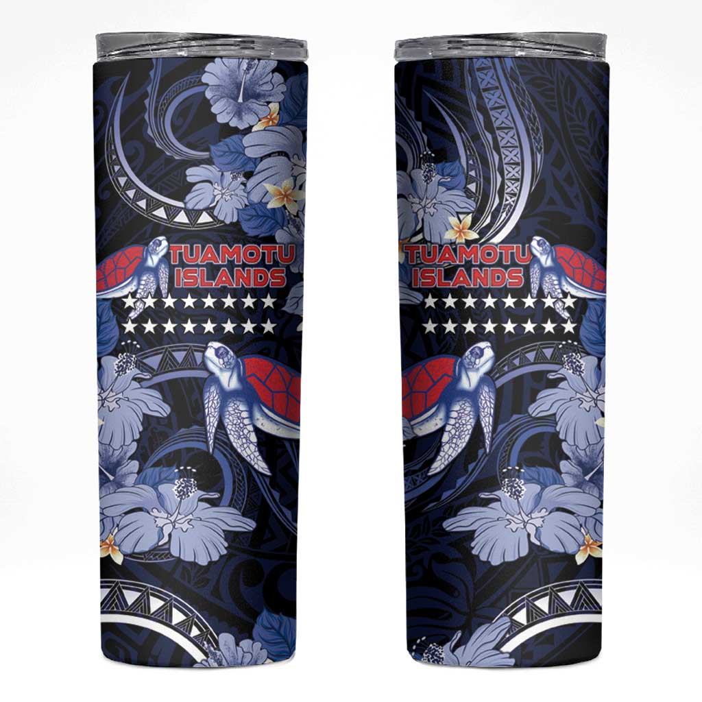 Tuamotu Islands Skinny Tumbler Polynesian Pattern With Turtle