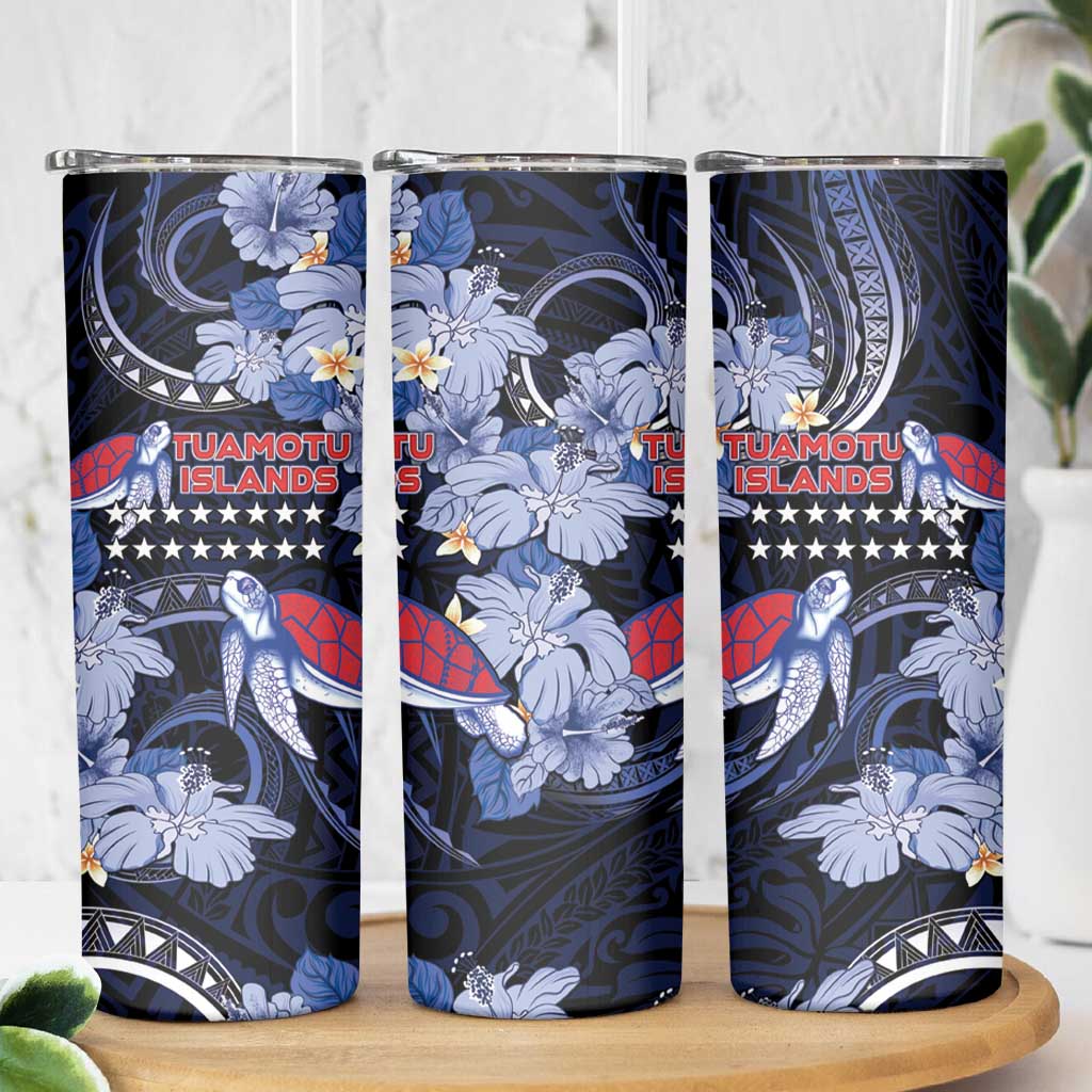 Tuamotu Islands Skinny Tumbler Polynesian Pattern With Turtle