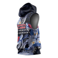 Tuamotu Islands Sleeveless Hoodie Polynesian Pattern With Turtle LT05 - Polynesian Pride