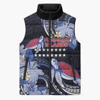 Tuamotu Islands Sleeveless Puffer Jacket Polynesian Pattern With Turtle LT05 Unisex Black - Polynesian Pride