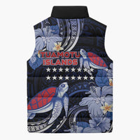 Tuamotu Islands Sleeveless Puffer Jacket Polynesian Pattern With Turtle LT05 - Polynesian Pride