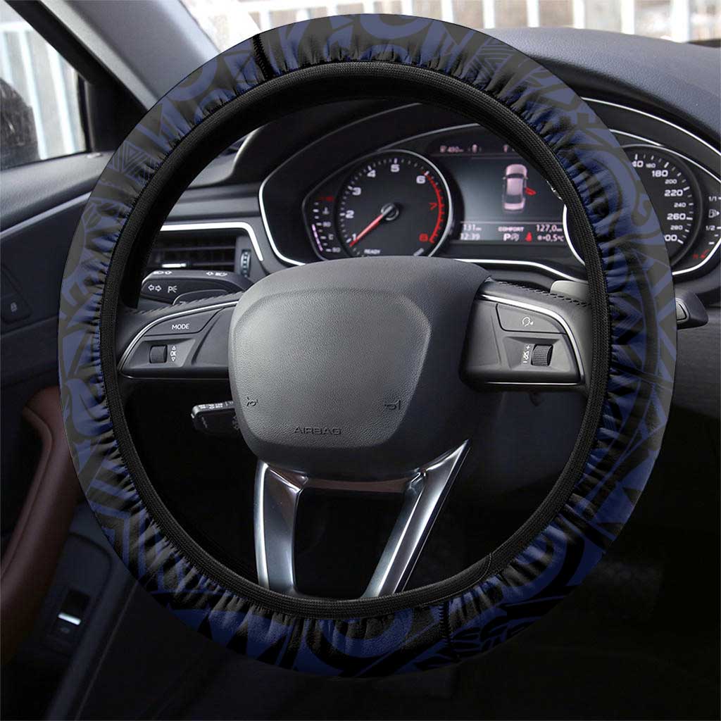 Tuamotu Islands Steering Wheel Cover Polynesian Pattern With Turtle LT05 - Polynesian Pride