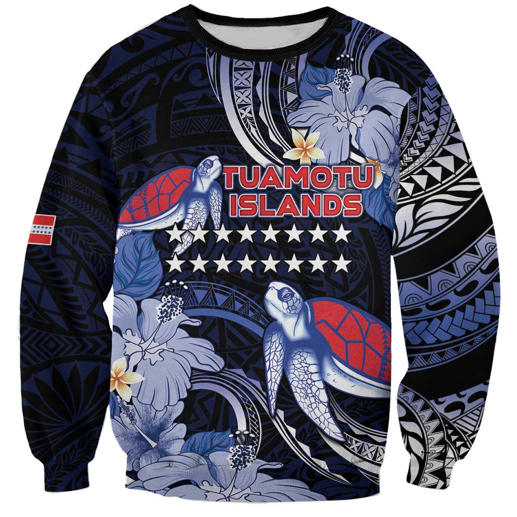 Tuamotu Islands Sweatshirt Polynesian Pattern With Turtle LT05 Unisex Black - Polynesian Pride