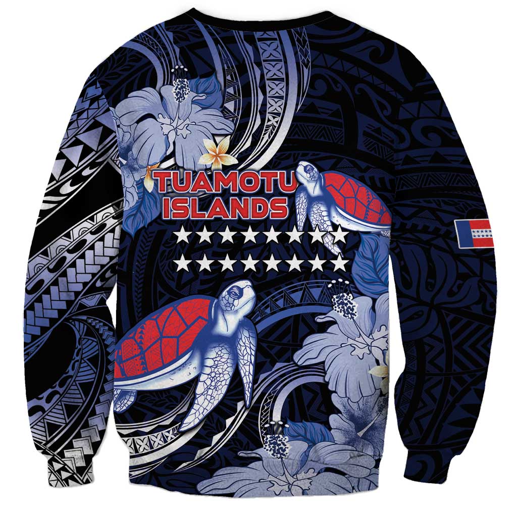 Tuamotu Islands Sweatshirt Polynesian Pattern With Turtle LT05 - Polynesian Pride