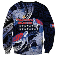 Tuamotu Islands Sweatshirt Polynesian Pattern With Turtle LT05 - Polynesian Pride