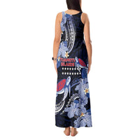 Tuamotu Islands Tank Maxi Dress Polynesian Pattern With Turtle LT05 - Polynesian Pride