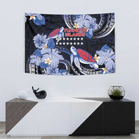 Tuamotu Islands Tapestry Polynesian Pattern With Turtle LT05 - Polynesian Pride