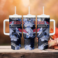 Tuamotu Islands Tumbler With Handle Polynesian Pattern With Turtle LT05 - Polynesian Pride