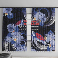 Tuamotu Islands Window Curtain Polynesian Pattern With Turtle