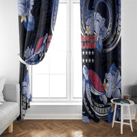 Tuamotu Islands Window Curtain Polynesian Pattern With Turtle