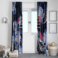 Tuamotu Islands Window Curtain Polynesian Pattern With Turtle
