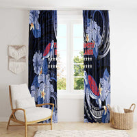 Tuamotu Islands Window Curtain Polynesian Pattern With Turtle