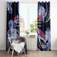 Tuamotu Islands Window Curtain Polynesian Pattern With Turtle