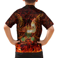 Samoa Siva Afi Festival Family Matching Summer Maxi Dress and Hawaiian Shirt Fire Knife Dancing LT05 - Polynesian Pride