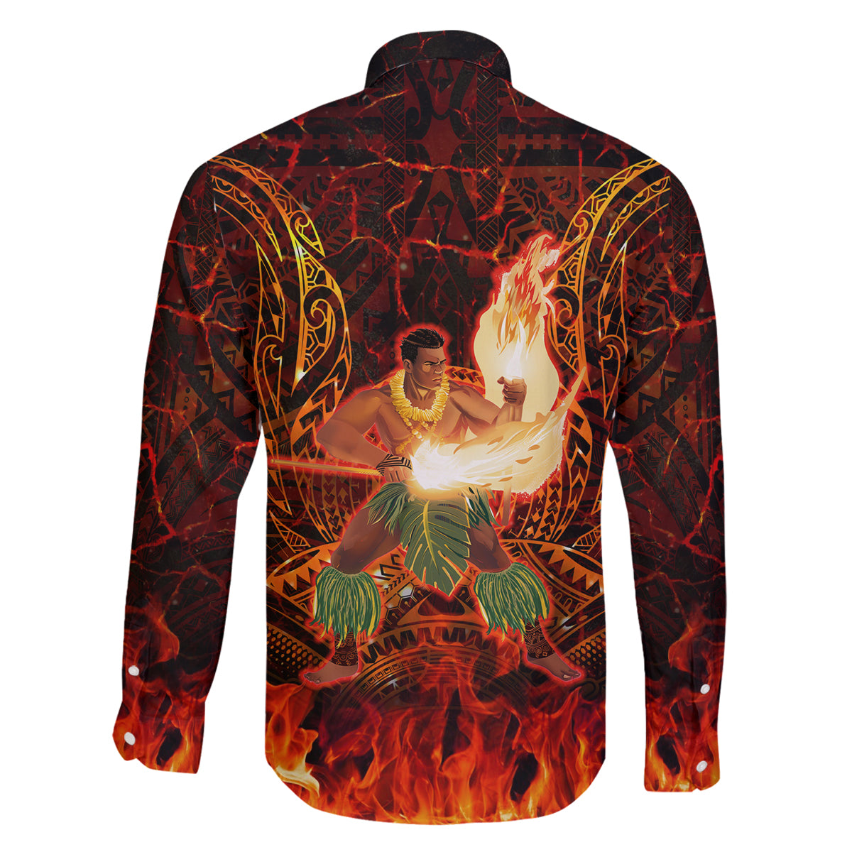 Samoa Siva Afi Festival Family Matching Tank Maxi Dress and Hawaiian Shirt Fire Knife Dancing LT05 - Polynesian Pride