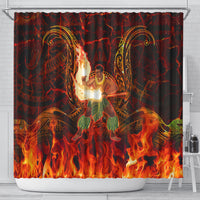 Samoa Siva Afi Festival Shower Curtain Fire Knife Dancing LT05 - Polynesian Pride