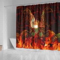 Samoa Siva Afi Festival Shower Curtain Fire Knife Dancing LT05 - Polynesian Pride