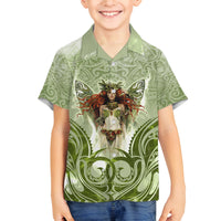 New Zealand Maori Fairy Patupaiarehe Family Matching Summer Maxi Dress and Hawaiian Shirt Polynesian Style LT05 Son's Shirt Red - Polynesian Pride