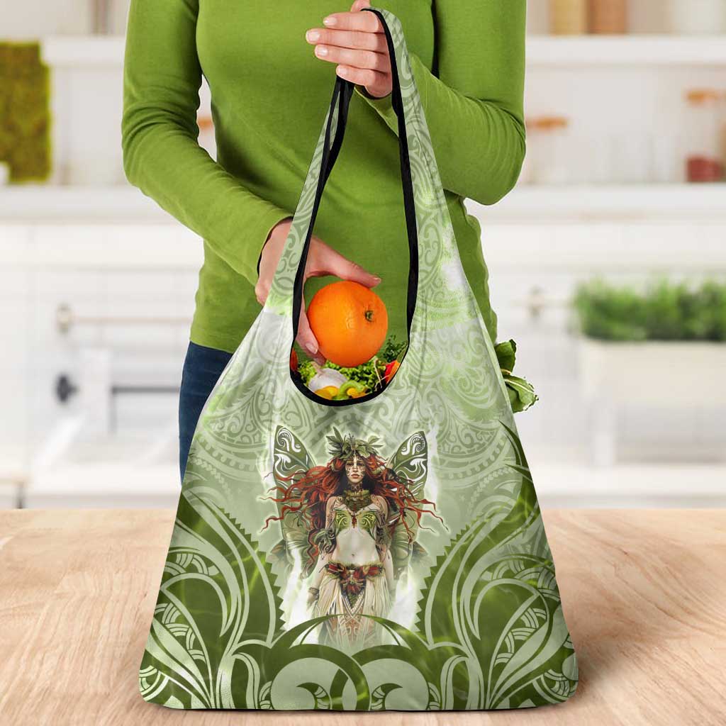 New Zealand Maori Fairy Patupaiarehe Grocery Bag Polynesian Style