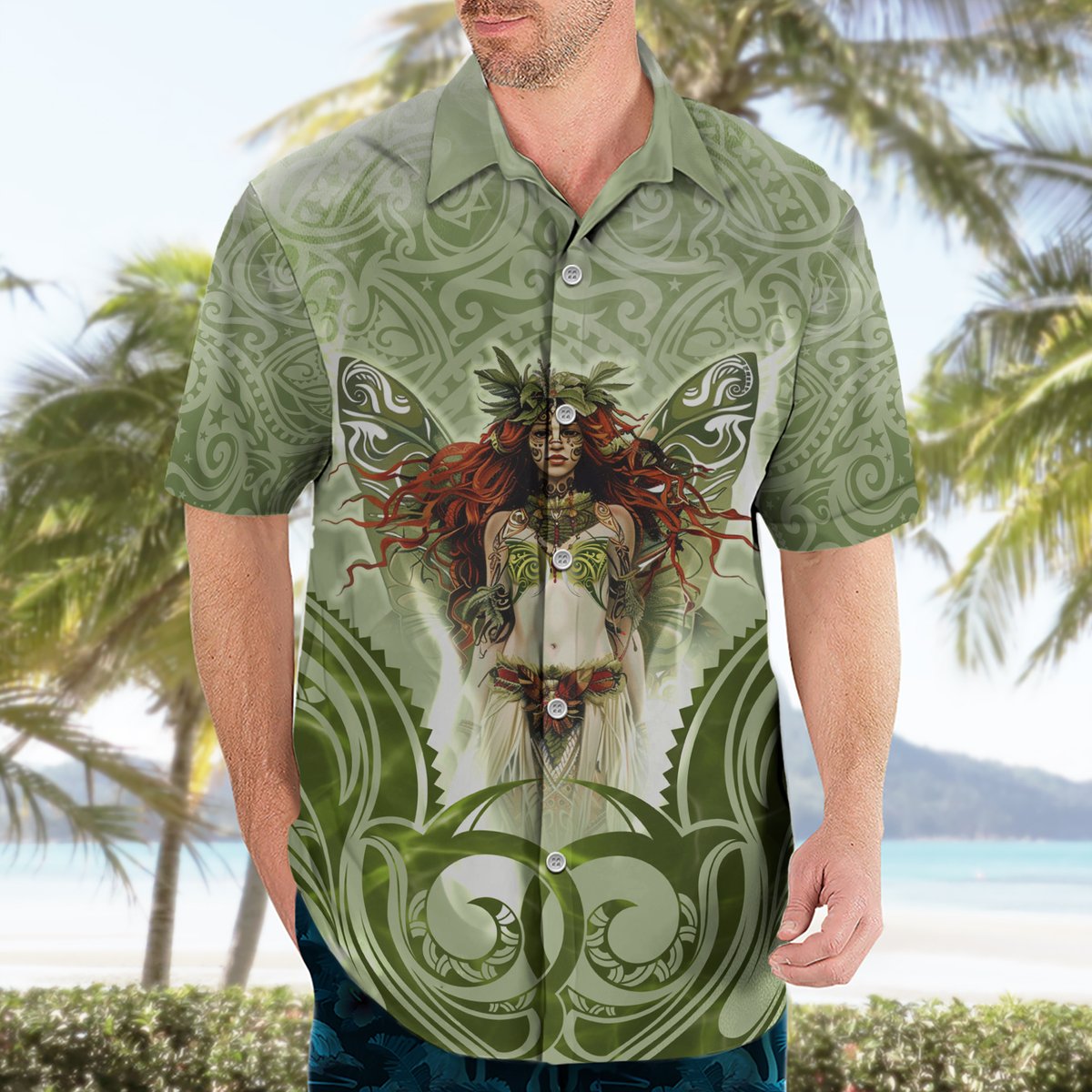 New Zealand Maori Fairy Patupaiarehe Hawaiian Shirt Polynesian Style LT05 - Polynesian Pride