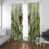 New Zealand Maori Fairy Patupaiarehe Window Curtain Polynesian Style LT05 With Grommets Red - Polynesian Pride