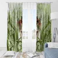 New Zealand Maori Fairy Patupaiarehe Window Curtain Polynesian Style LT05 - Polynesian Pride