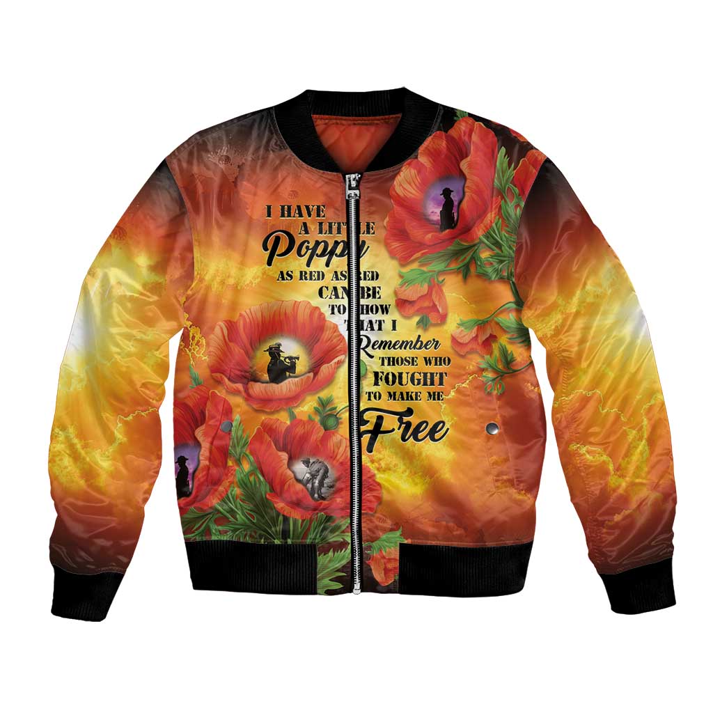 ANZAC Day Red Poppy Bomber Jacket Honoring The ANZAC Spirit