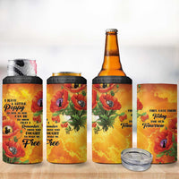 ANZAC Day Red Poppy 4 in 1 Can Cooler Tumbler Honoring The ANZAC Spirit LT05 - Polynesian Pride
