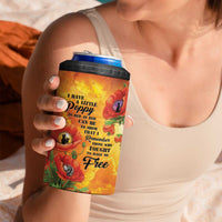 ANZAC Day Red Poppy 4 in 1 Can Cooler Tumbler Honoring The ANZAC Spirit LT05 - Polynesian Pride