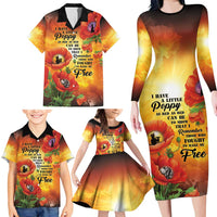 ANZAC Day Red Poppy Family Matching Long Sleeve Bodycon Dress and Hawaiian Shirt Honoring The ANZAC Spirit